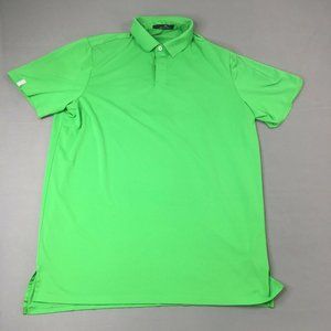 RLX Ralph Lauren Polo Shirt MensGreen Large Short Sleeve Pullover Collared #1408